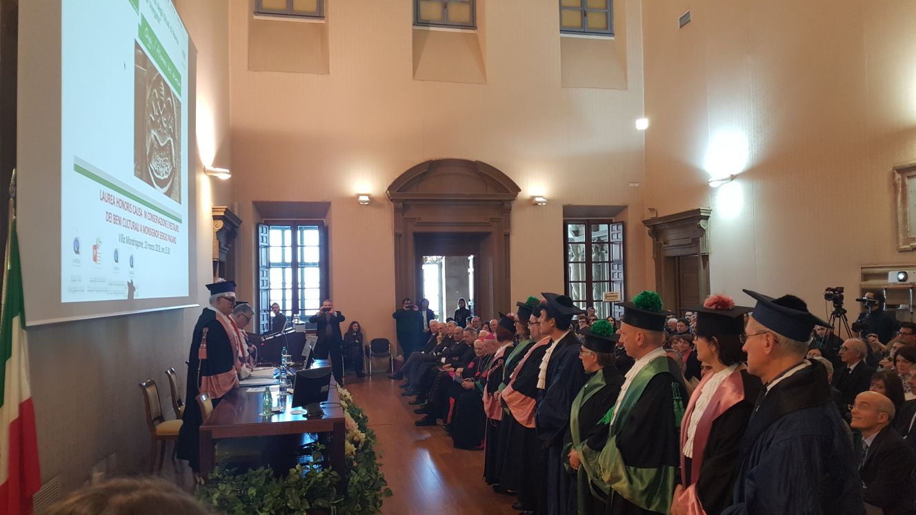 gallery “Tor Vergata” conferisce la Laurea Honoris Causa a Monsignor Sergio Pagano in Conservazione e Restauro dei Beni Culturali 